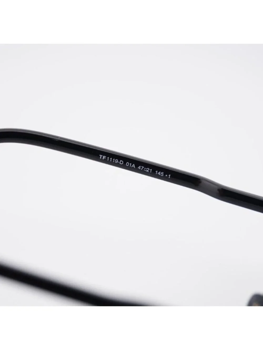Tom Ford FT1119-D 01A Sunglasses Shiny Black Browline Frame, Smoke Lenses